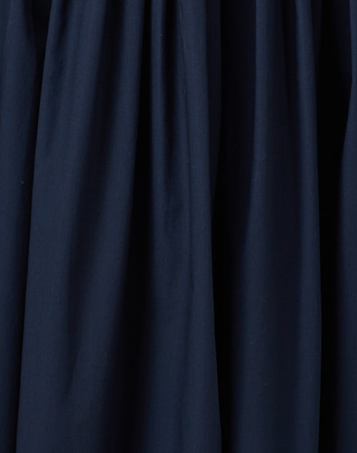 Navy Blue 100% Cotton Women's Shirt Style Dress