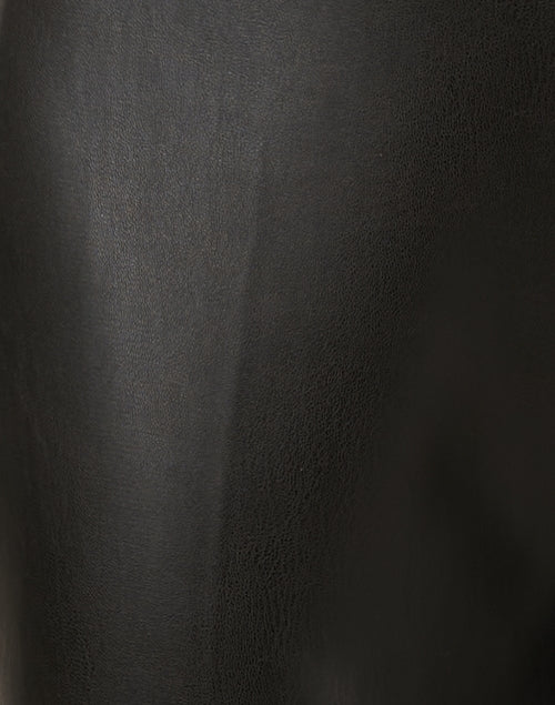 Annie's Stunning Black Faux Leather Straight - Leg Pull - On Pants
