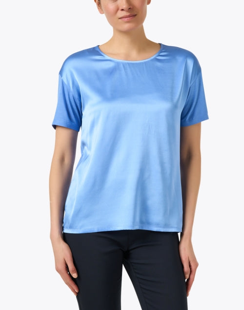 Esandy Blue Women's Jersey Casual Top for All Seasons