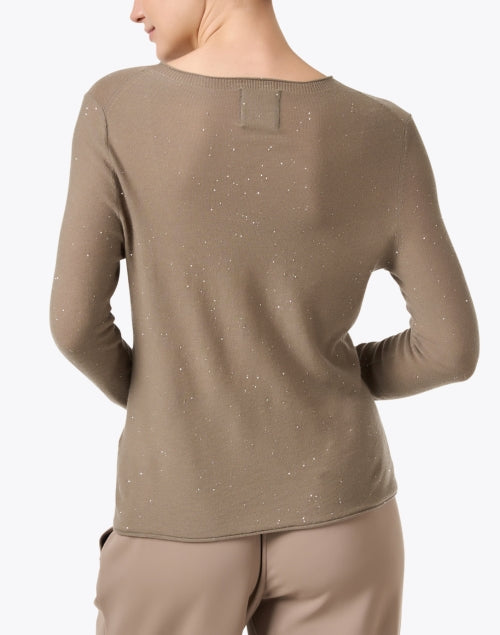 Stylish Taupe-colored Wool Knit Sweater for Fashionable Wear