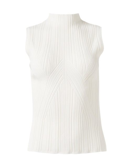 Veronica Beard Nellie Ivory Sleeveless Mock Neck Knit Women's Top