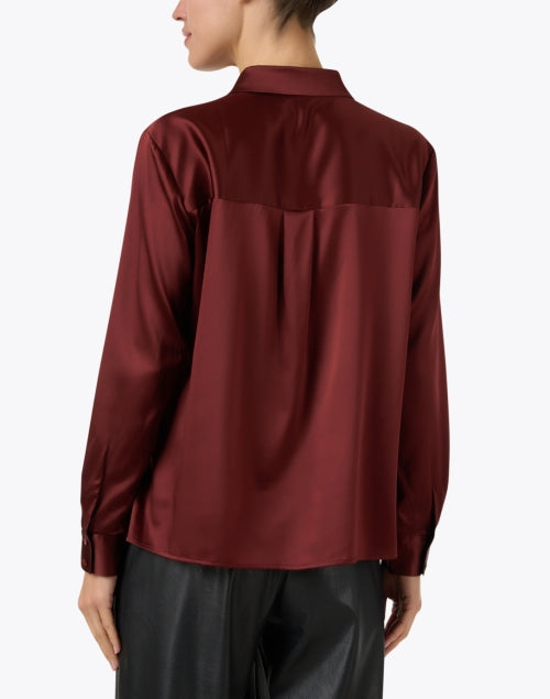 Exquisite Redwood Brown Silk Women's Blouse for Various Occasions