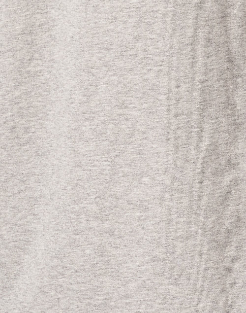Heather Grey Peruvian Pima Cotton Tee with Ruched Set - in Sleeves