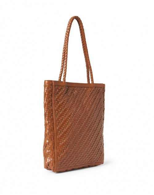 Bembien's Sienna Brown Soft Leather Le Tote Bag with Comfortable Braided Handles