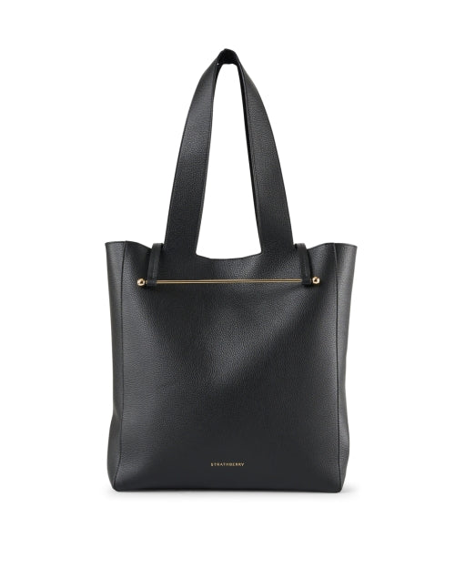Elegant Melody Black Leather Designer Tote Bag for Everyday Use