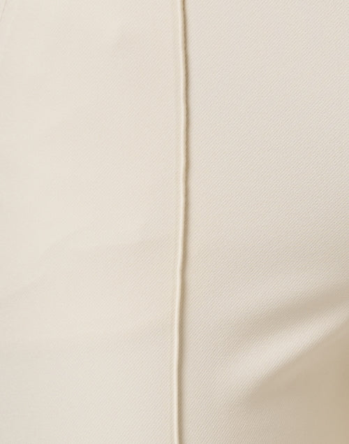 Anna Beige Stretch Slim-Fit Pant with Chic Zippers