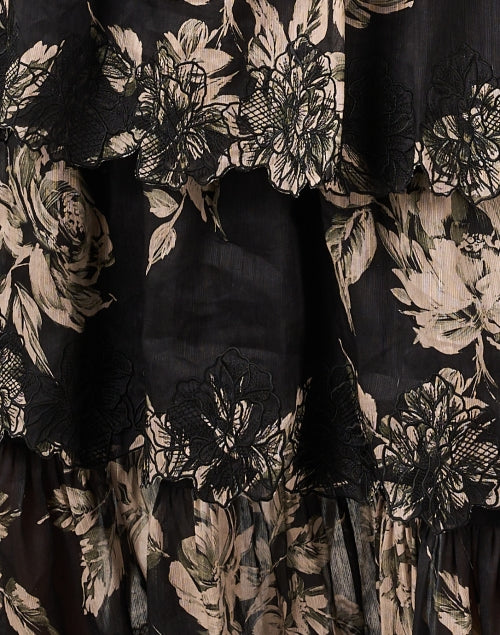 Stunning Anastasia Black Floral Dress with Belt for Versatile Style