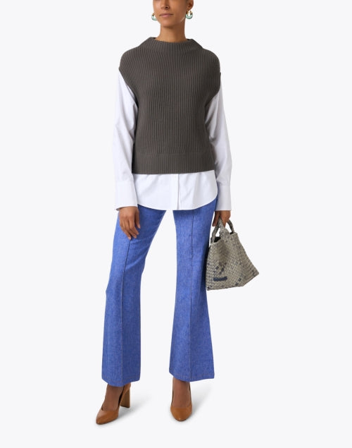 Stylish Taupe Wool - Cashmere Blend Joni Looker Sweater for Fall