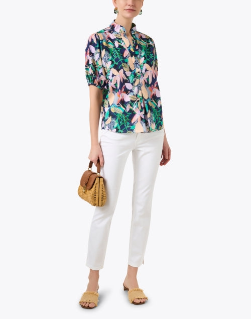 Summer Dream Stretch White Ankle-Fit Denim Jeans