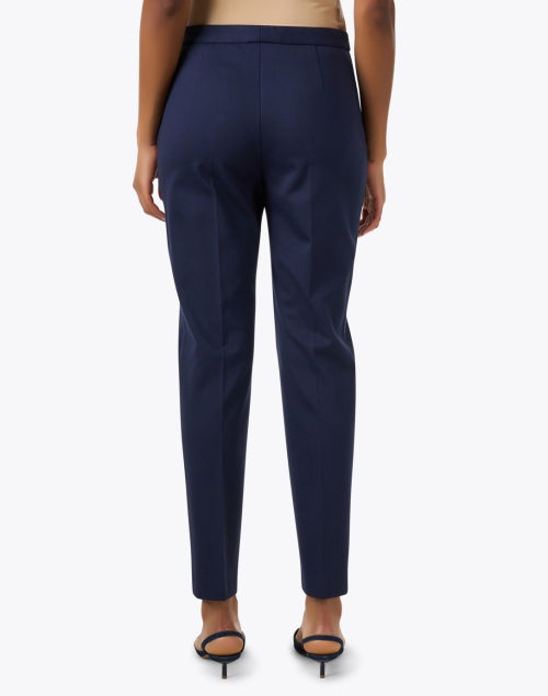 Stylish Tiluna Navy Lightweight Jersey Tapered Leg Trouser