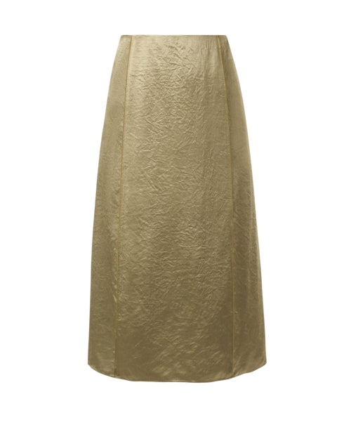Stylish Light - green Satin Women's Midi Skirt