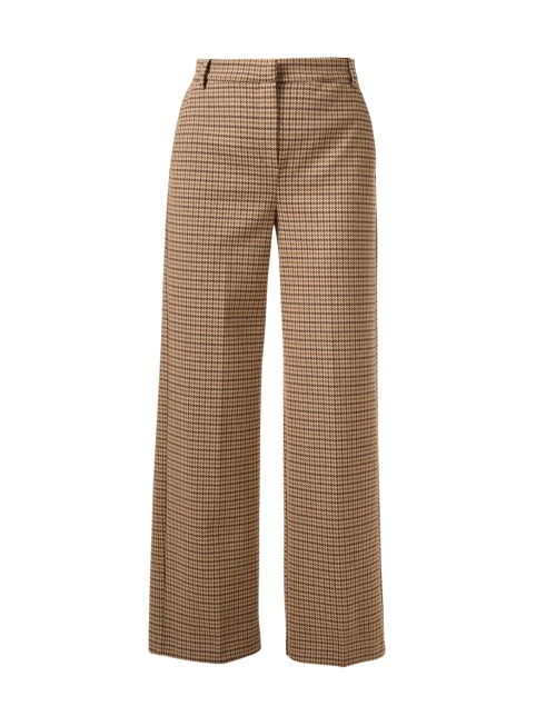Stylish Tonal Plaid Straight-Leg Panetto Trousers by Weekend Max Mara