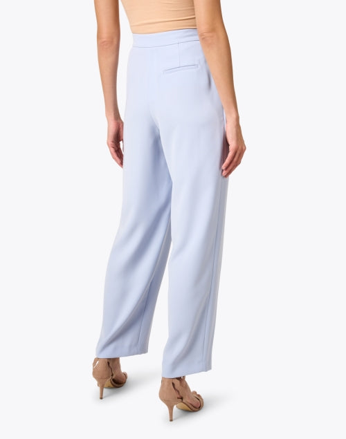 Stylish Blue Cady Women's Wide - Leg Pants