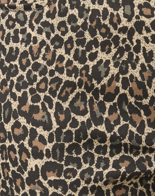 Fashionable Dream Cheetah Print High - Rise Straight - Leg Denim Jeans