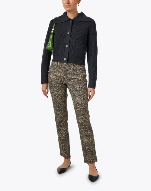 Stylish Dark Grey Wool Knit Cardigan for Your Closet