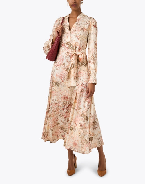 Stunning Miwa Pink Floral Print Women's Maxi Dress