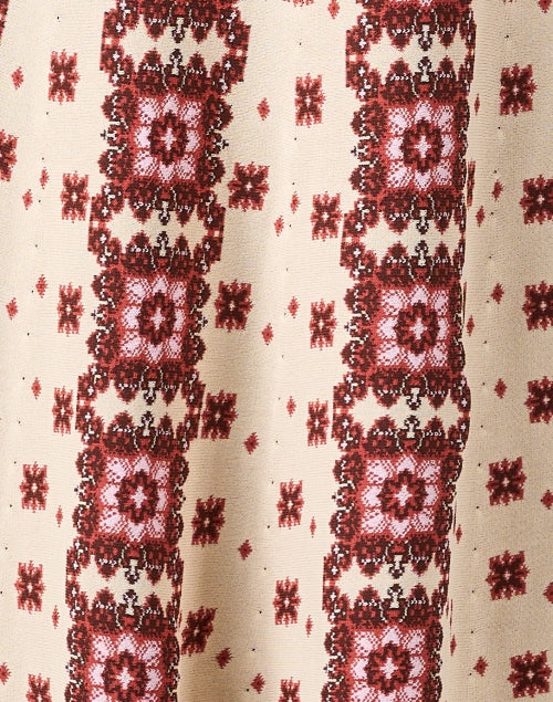 Stylish Maxine Mandala Patterned Mid-Length Knit Skirt for Women
