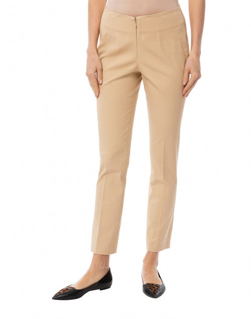 Beige Stretch Cotton Buff Pant by Jerry for All-Day Comfort