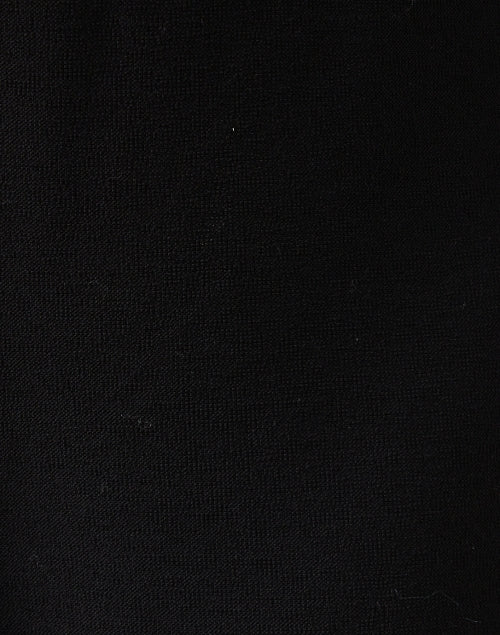 Black Stretch Crepe Women's Ankle-length Pull-on Pants