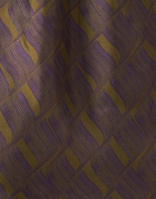 Stylish Geometric Print 100% Silk Multi - Wear Shirt