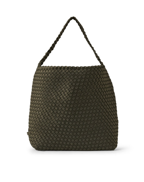 Stylish Nomad Green Hand - woven Hobo Handbag for Fashionable City Girls