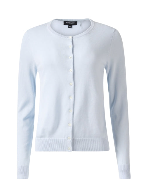Stylish Blue Cotton - Blend Cardigan for Fashionable Layering
