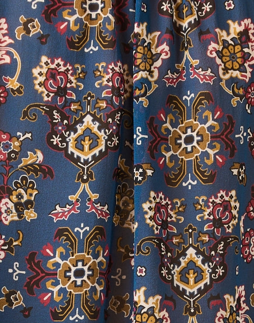 Stylish Ashlynn Blue Floral Print Blouse for All - Day Wear