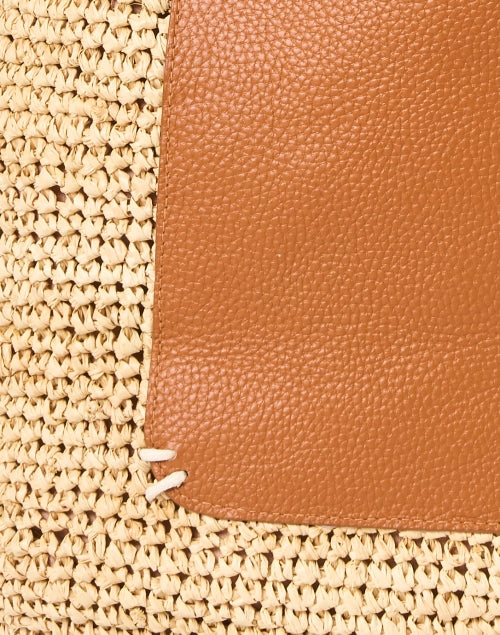 Laggo Sorrento Style Tan Raffia Shoulder Bag with Tassel and Braided Leather Handle