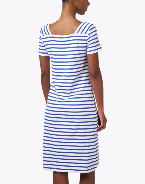 Tolede Women's Blue and White Striped Summer Dress for Warm Weather