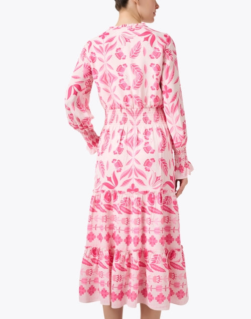 Stylish Pink Geometric Floral Women's Dress by Sail to Sable