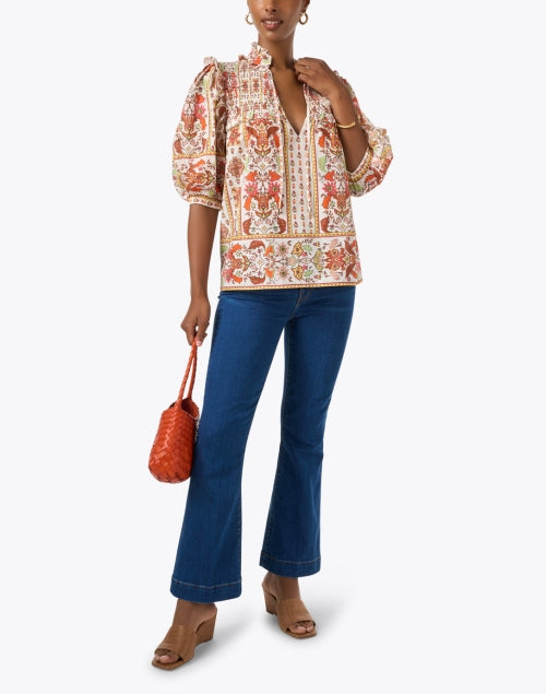 Stylish Bali Multi - Print 100% Cotton Feminine Blouse