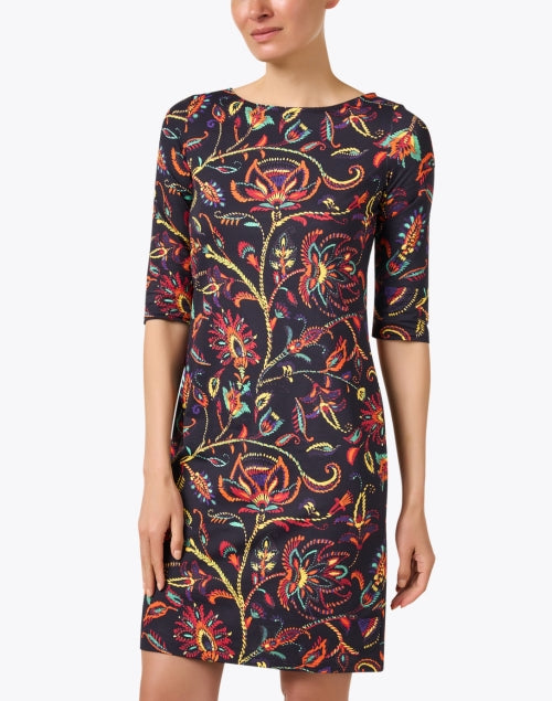Stylish Propriano Women's Black Multi - Pattern Print Casual Dress