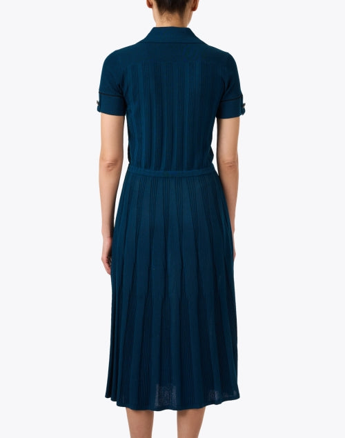 Stylish Juniper Teal Knitted A-Line Midi Dress for Formal Occasions