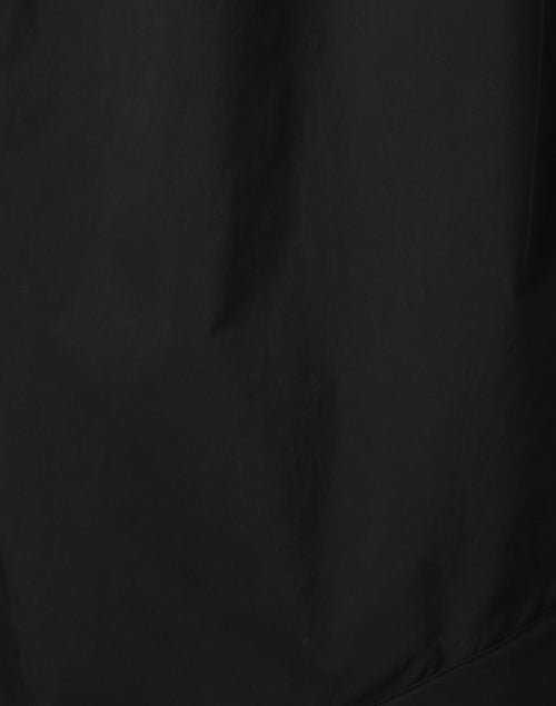 Jenna's Crisp Cotton Asymmetrical Tiered Black Shirt Dress