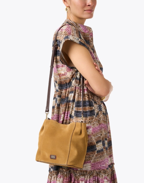 June Chestnut Brown Luxury Suede Ladies' Shoulder Tote Bag