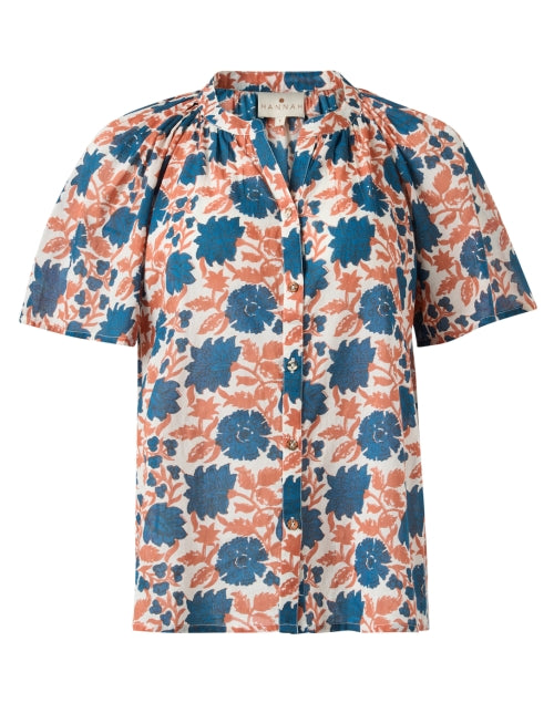 Isla Colorful Block Print 100% Cotton Women's Top for New Season