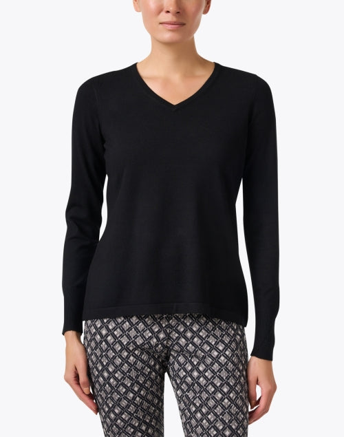 Stylish Black V-Neck Lightweight Sweater for Various Styles
