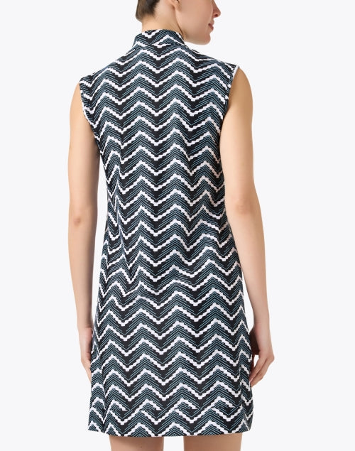 Kristen Classic Black Chevron Patterned Mini Women's Dress