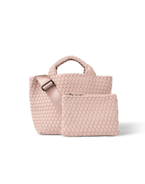 Stylish Small Pink Hand - woven St. Barths Handbag for City Girls