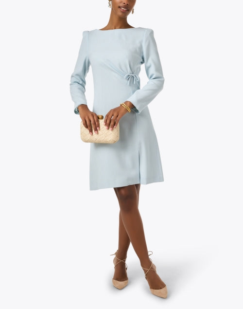 Stylish Vale Women's Blue Wool Crepe Formal Dress