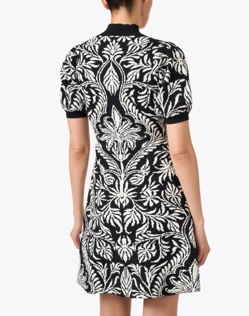 Banjanan's Elise Women's Cotton Wool Blend Black and White Knit Fit and Flare Dress for the New Season