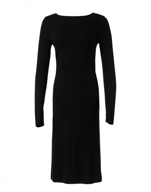 Stylish Black Soft-Touch Jersey Dress for Day-to-Evening Wear