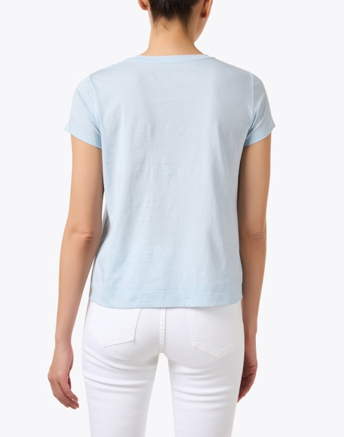 Comfortable Light Blue Pure Cotton Women's T-Shirt