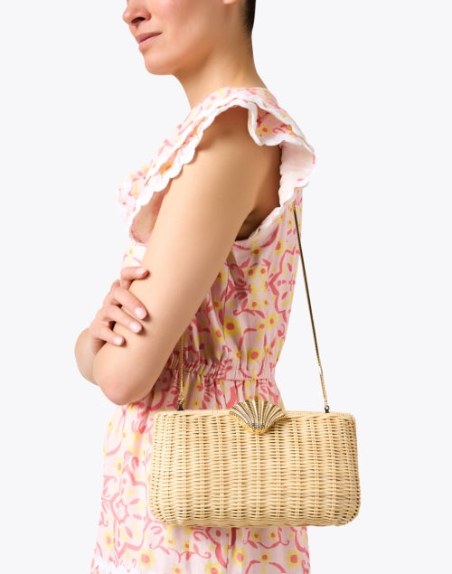 The Classic Rattan Shell Handheld Clutch Bag