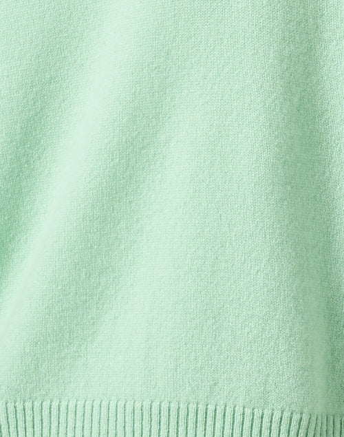 Luxurious Green Cashmere Zip-Up Hoodie Jacket for Relaxed Wear
