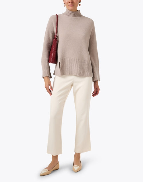 Luxurious Priamo Taupe Wool-Alpaca Blend Sweater for Everyday Wear