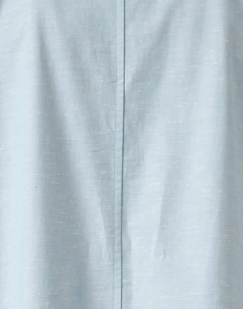 Stylish Blue Women's Flounce Hem Shirt Dress
