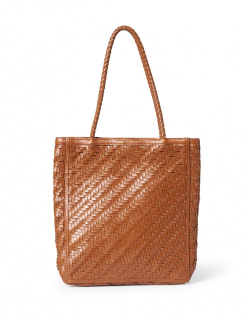 Bembien's Sienna Brown Soft Leather Le Tote Bag with Comfortable Braided Handles