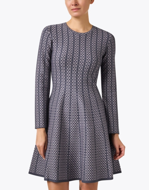 Stylish Grey Printed Jersey Women's Dress by Emporio Armani