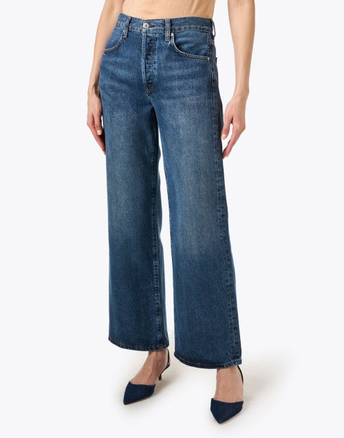 Citizens of Humanity's Premium Annina Wide - Leg High - Waist Jeans